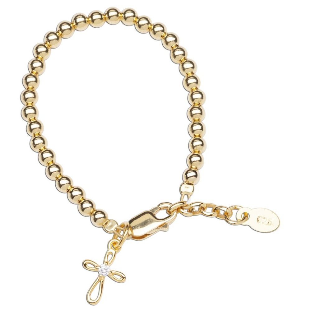 14K Gold Plated Cross Bracelet